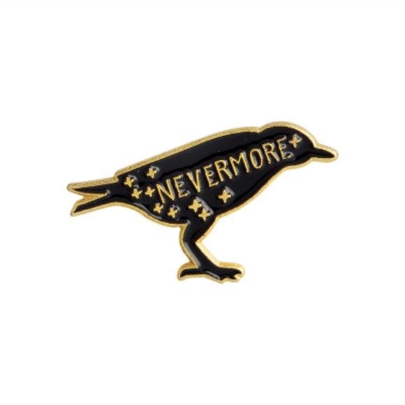 Urban Outfitters Accessories - Nevermore Crow the Raven Enamel Pin